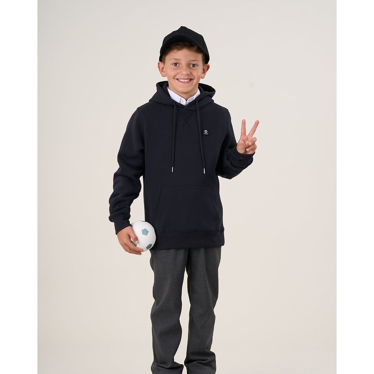 POLEMIC - Poleron escolar sin cierre y gorro 6 a 10 Polemic