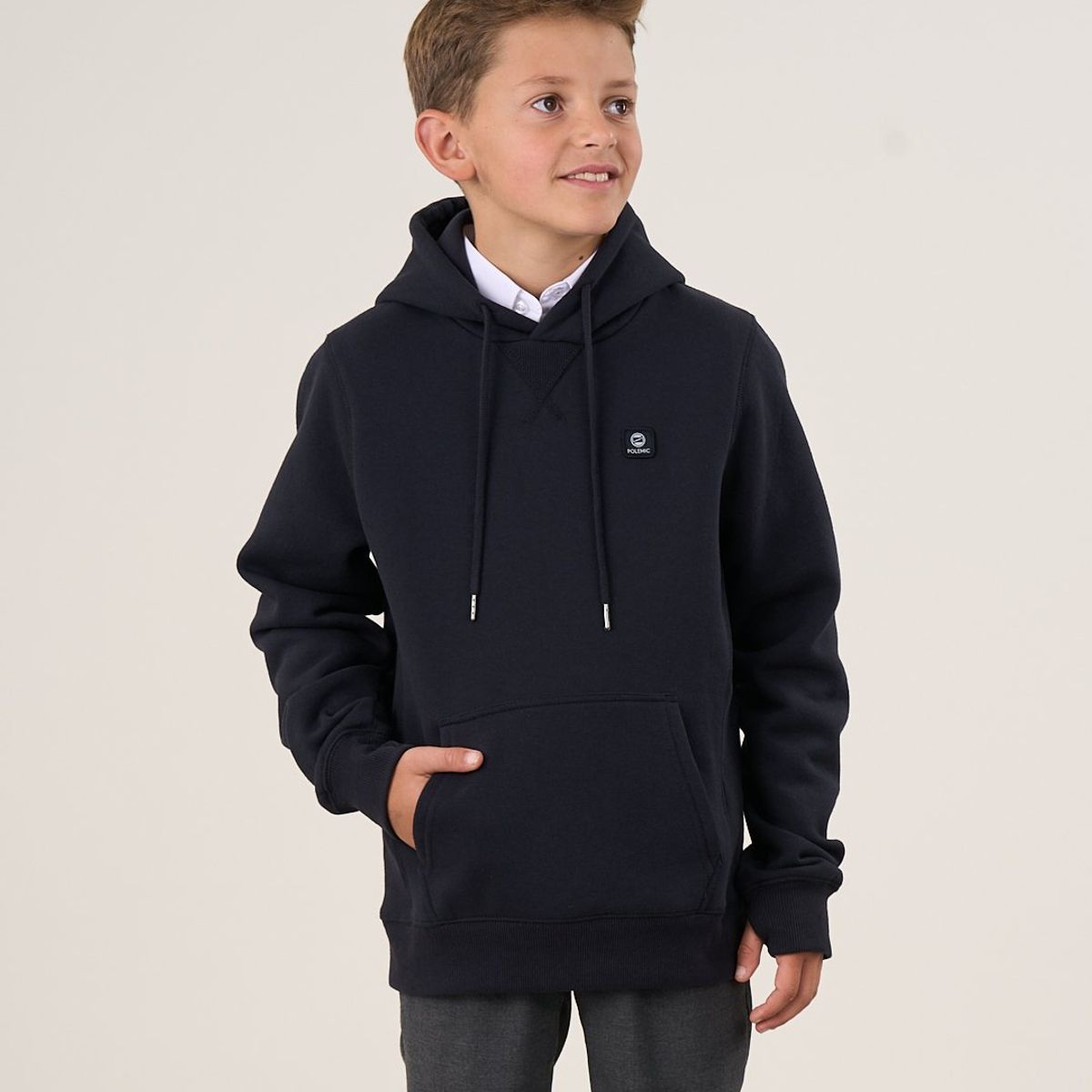 POLEMIC - Poleron escolar sin cierre y gorro 6 a 10 Polemic