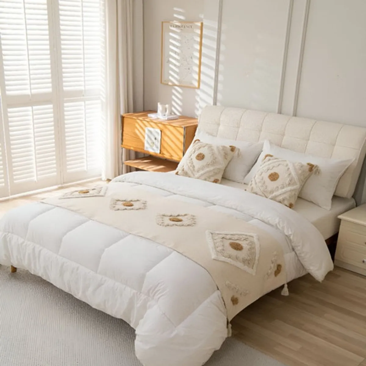 GENERICO - JUEGO DE PIECERA MAS FUNDAS DE COJINES ESTILO BOHO -B02…