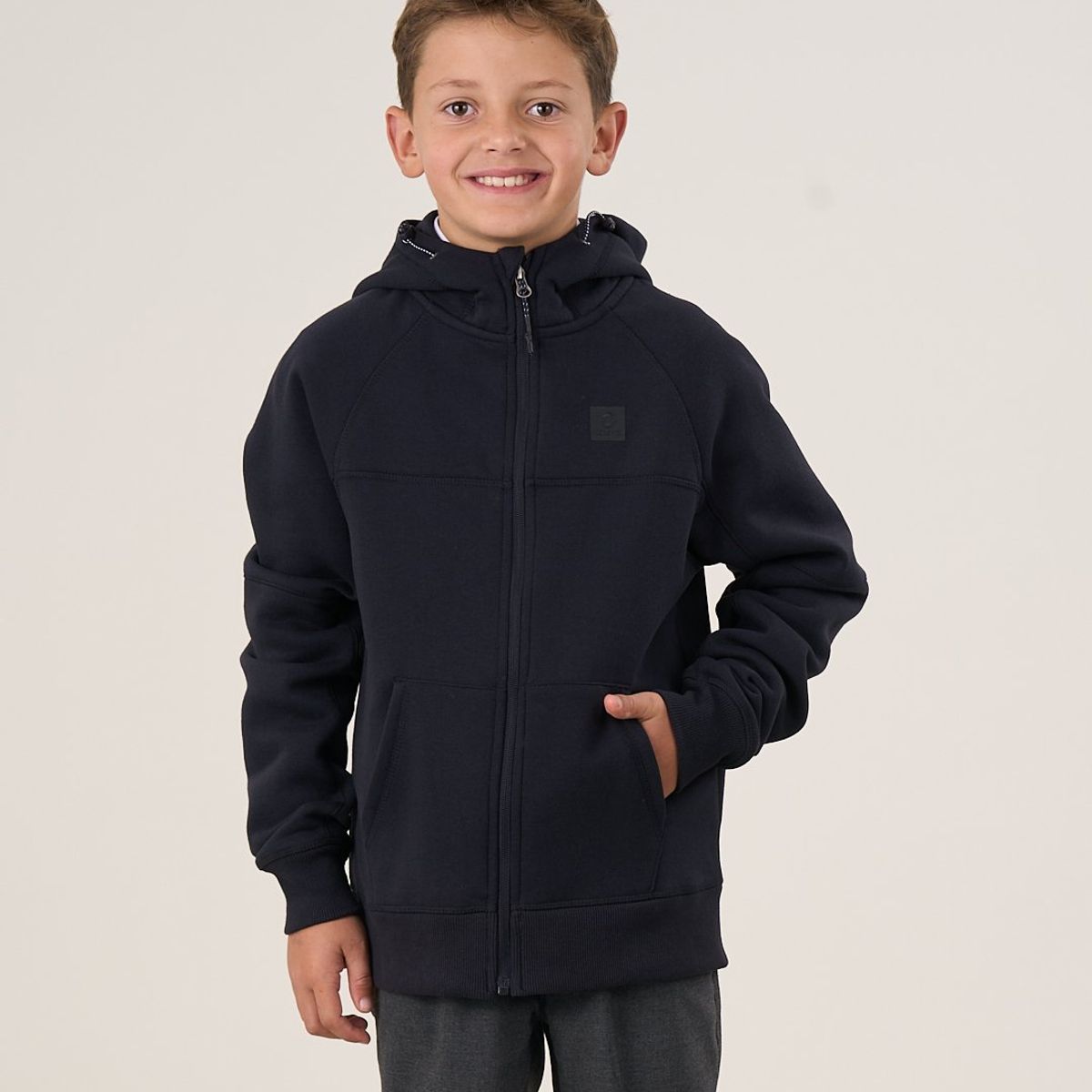 POLEMIC - Poleron escolar full cierre manga Raglan 6 a 10 Polemic