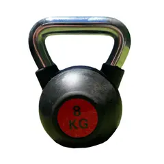 GENERICO - Pesas Rusas Kettlebell de Acero Recubiertas de Caucho 8 Kg