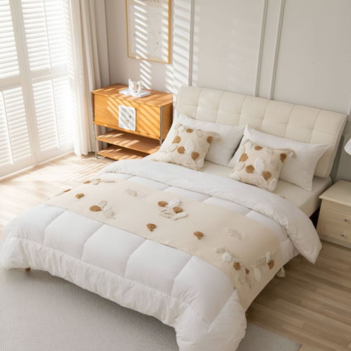 GENERICO - JUEGO DE PIECERA MAS FUNDAS DE COJINES ESTILO BOHO -B01