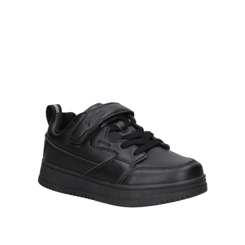 PLUMA - Zapatilla Escolar Unisex Negro Pluma.