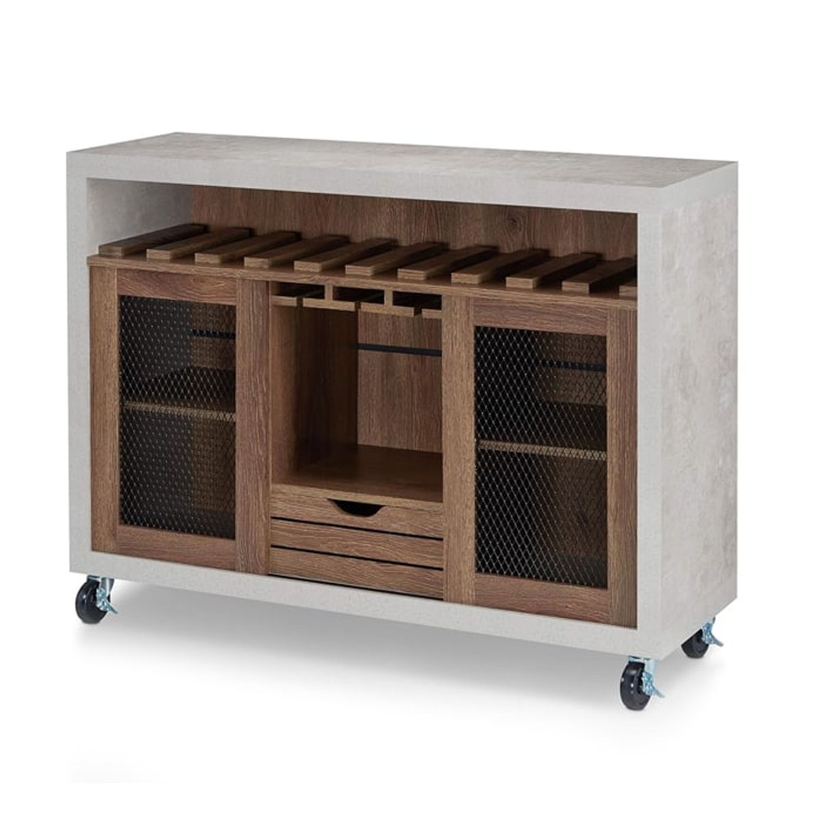 MSA MUEBLES SANTA ANA - Buffet Bar Brown (120 x 40 x 80)