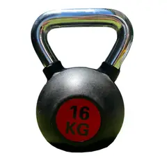 GENERICO - Pesas Rusas Kettlebell de Acero Recubiertas de Caucho 16 Kg