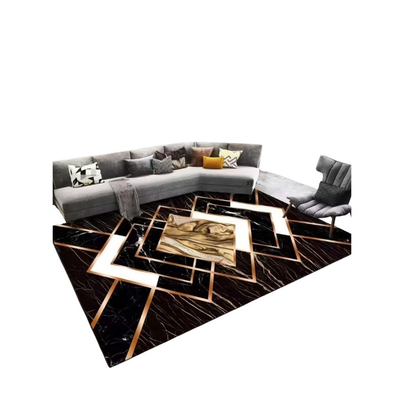 GENERICO - Alfombra Moderna Antideslizante Diseño Geométrico 3D 200X180cm