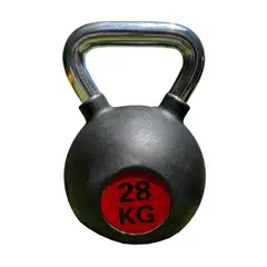 GENERICO - Pesas Rusas Kettlebell de Acero Recubiertas de Caucho 28 Kg