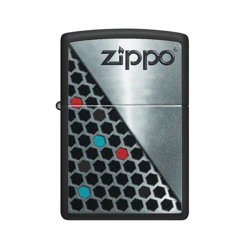 ZIPPO - Encendedor Zippo Hexagon Design Negro ZP48709 - Negro
