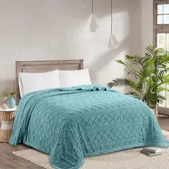 ANGELES DEL HOGAR - FRAZADA SHERPA CON CHIPORRO 2 PLAZA TURQUESA