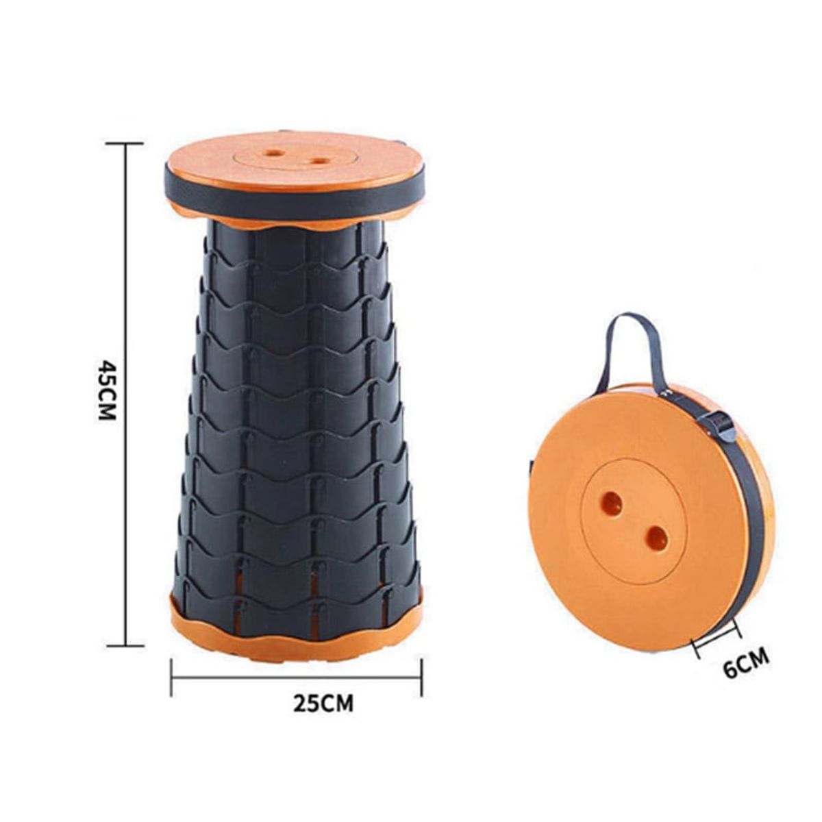 GENERICO - Asiento plegable portátil piso plegable naranja