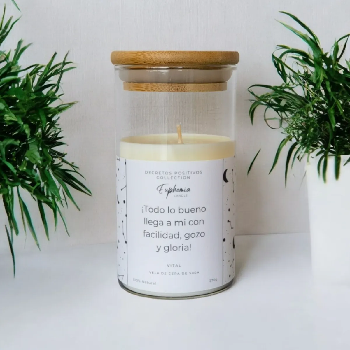 GENERICO - Vela Intencionada Aromática Cera de Soja 200gr Euphemia
