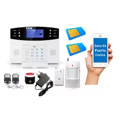 GENERICO - Sistema Alarma 4G wifi con Chips Aviso Celular Homologados Model C