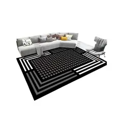 GENERICO - Alfombra Moderna Antideslizante Diseño Geométrico 3D 200X180cm