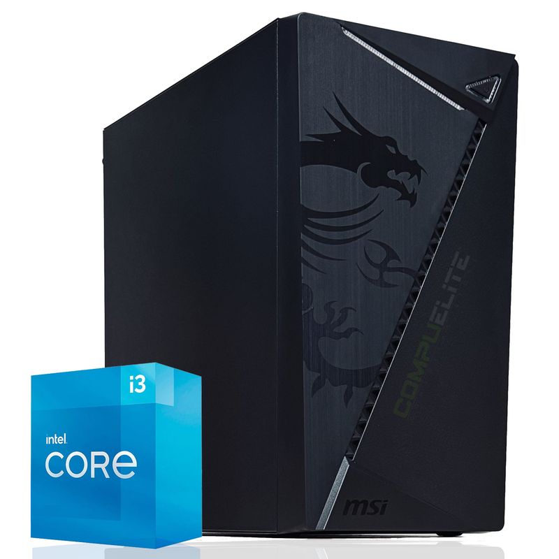 COMPU ELITE - PC Armado Intel Core i3 14100 4-core + H610 + WIFI + 32GB DDR5 + SSD 1TB