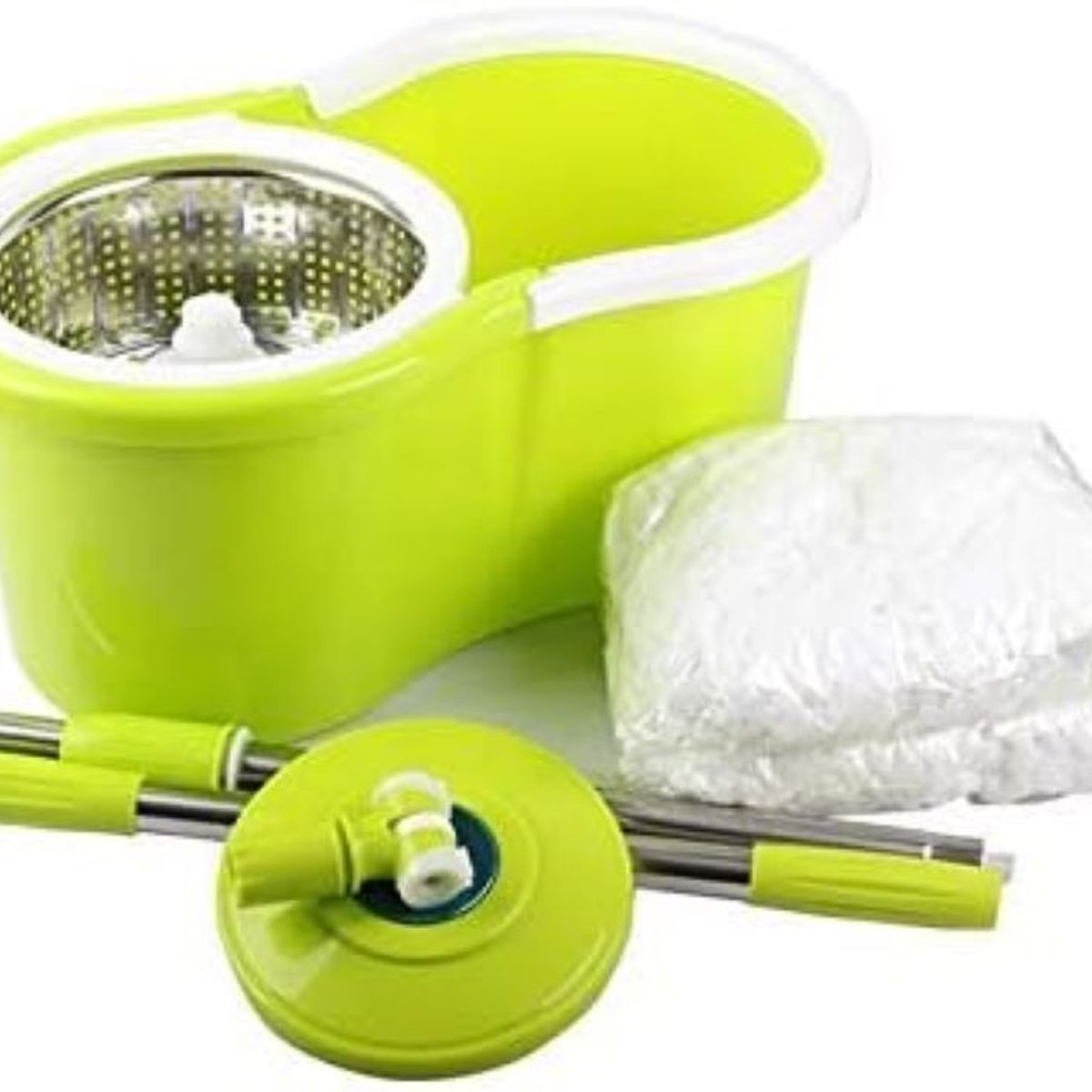 GENERICO - TRAPEADOR GIRATORIO MOPA 360° PLASTICO Y METÁLICO  VERDE