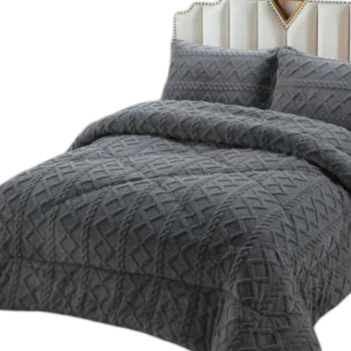 GENERICO - PLUMON CHIPORRO PARA INVIERNO TRENZADO PLAZA Y MEDIA