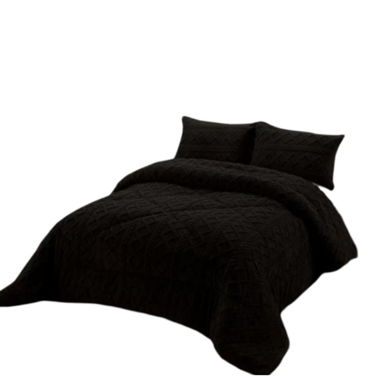GENERICO - PLUMON CHIPORRO PARA INVIERNO TRENZADO KING - SUPER KING NEGRO