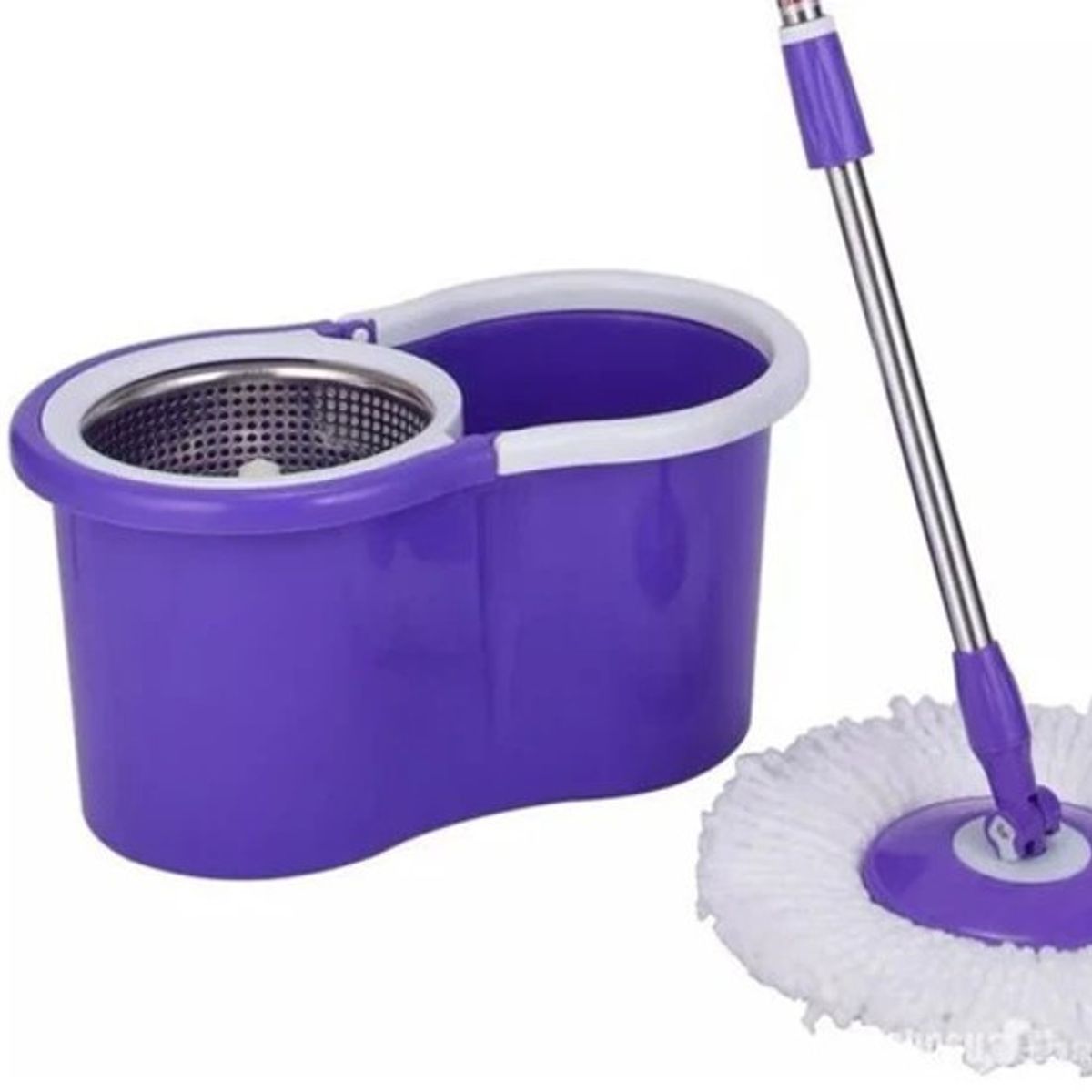 GENERICO - TRAPEADOR GIRATORIO MOPA 360° PLASTICO Y METÁLICO MORADO
