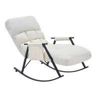 Sillón Mecedora Comodidad Interior Exterior Reclinable Hogar - Blanco