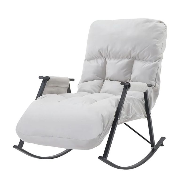 CRUSEC - Sillón Mecedora Comodidad Interior Exterior Reclinable Hogar - Blanco