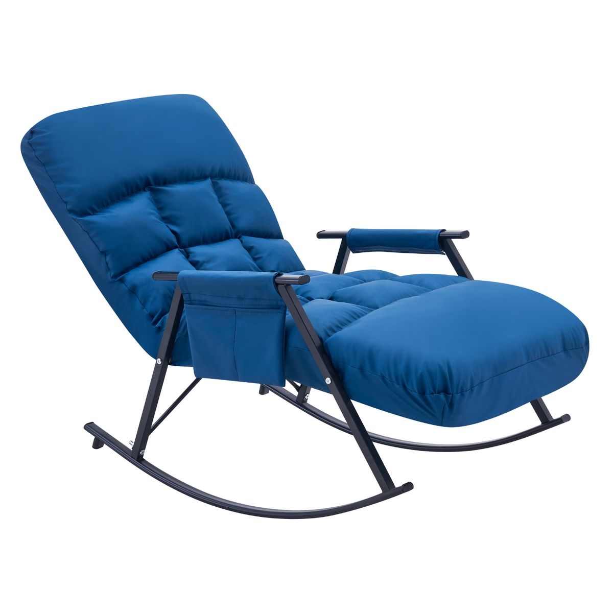 CRUSEC - Sillón Mecedora Comodidad Interior Exterior Reclinable Hogar - Azul