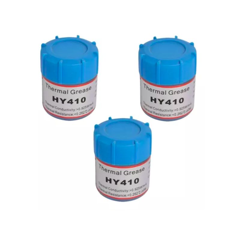 GENERICO - Pack 3 Pasta Térmica Disipadora 10grs Hy410 Blanca