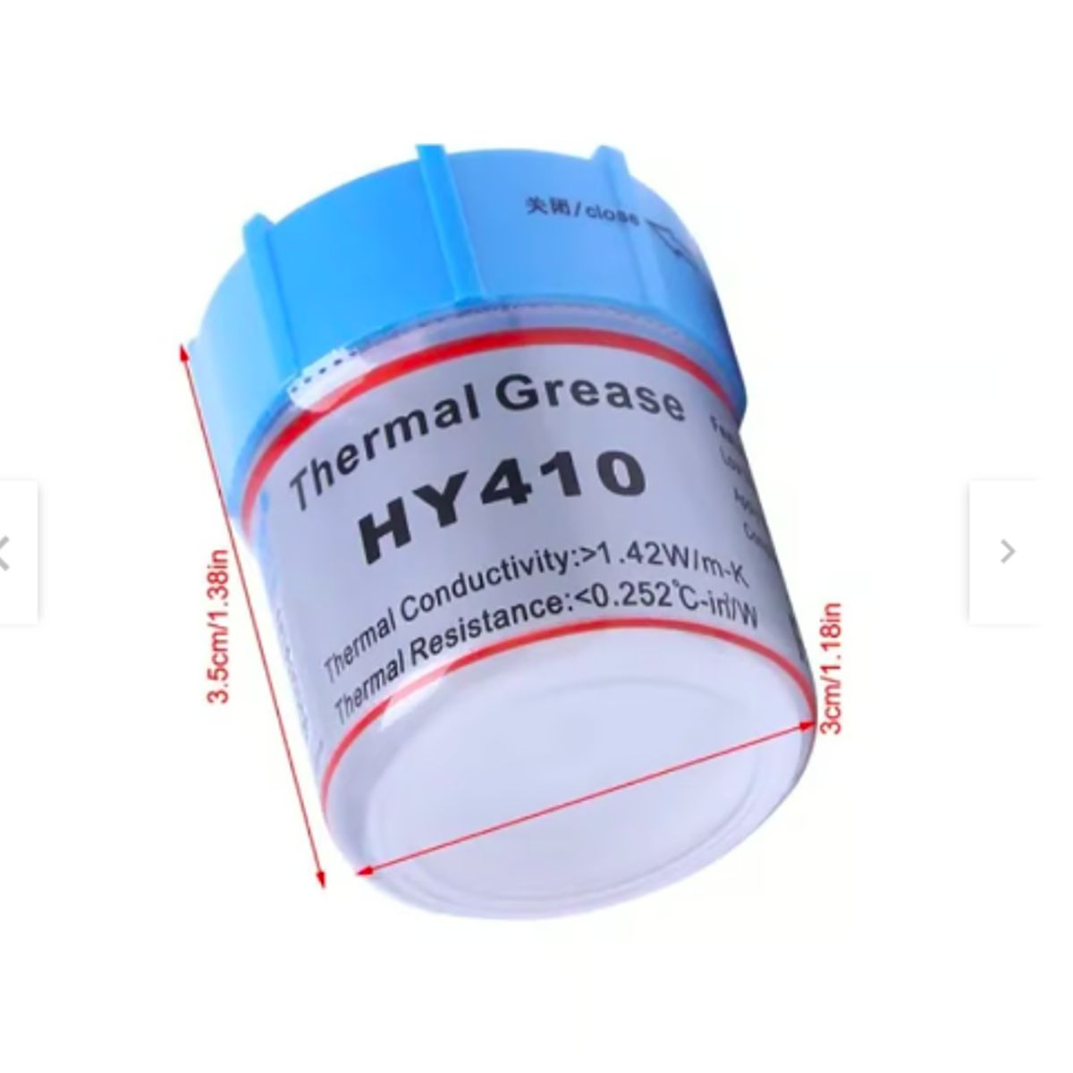 GENERICO - Pack 3 Pasta Térmica Disipadora 10grs Hy410 Blanca