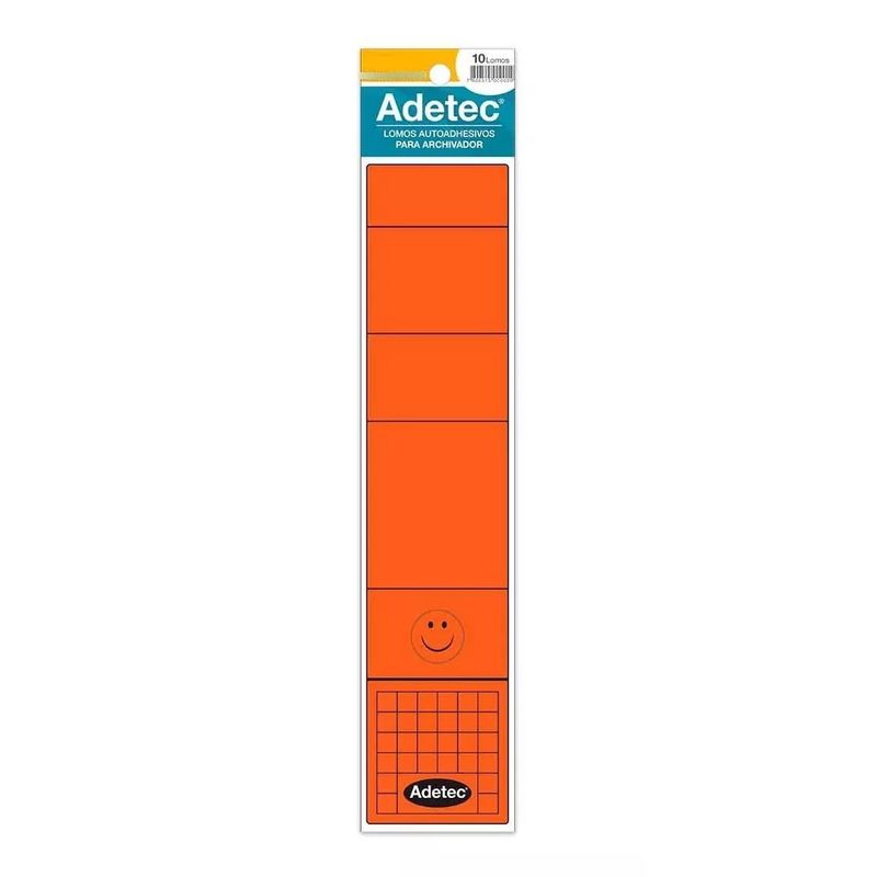 ADETEC - Lomos Autoadhesivos Para Archivador Ancho 10 Unidades