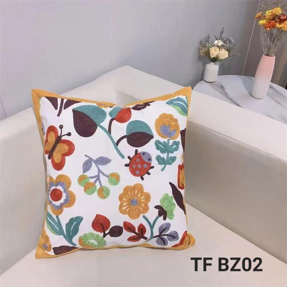 GENERICO - pack 2 fundas de cojin bordados