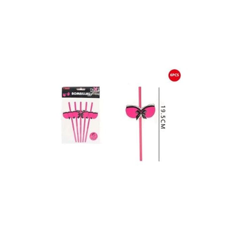 GENERICO - Bombillas Despedida De Soltera 6 Pcs