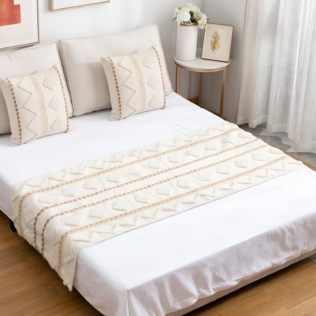 GENERICO - PIECERA DE CAMA DECORATIVA MODELO BOHO