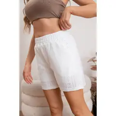 LIKE SHOP - Short Mujer Bermuda Broderie Juvenil Verano 5005