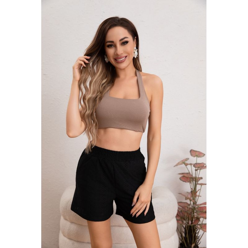 MPROPIA - Short Mujer Bermuda Broderie Juvenil Verano 5005
