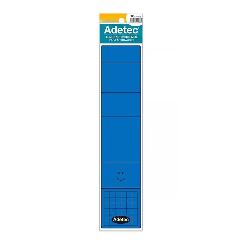 ADETEC - Lomos Autoadhesivos Para Archivador Ancho 10 Unidades