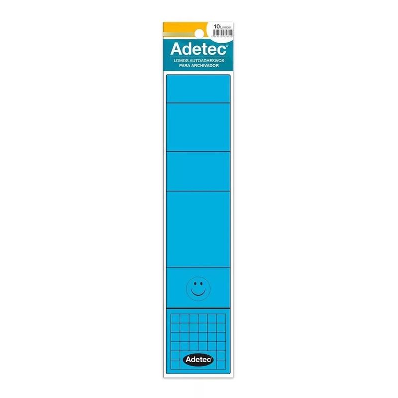 ADETEC - Lomos Autoadhesivos Para Archivador Ancho 10 Unidades
