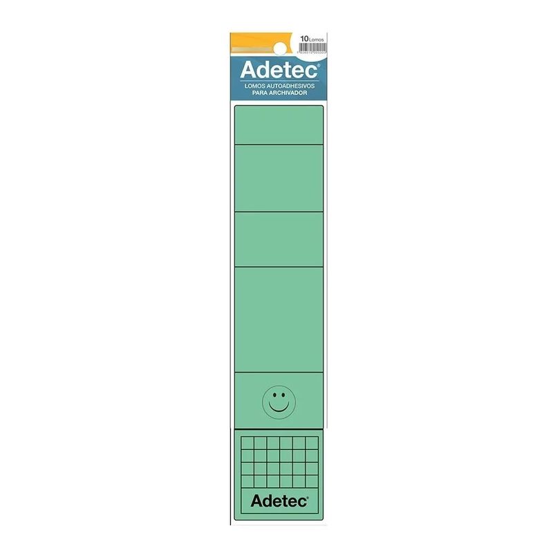 ADETEC - Lomos Autoadhesivos Para Archivador Ancho 10 Unidades