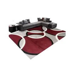 GENERICO - Alfombra Moderna Diseño Geométrico 3D Antideslizante 240x200cm