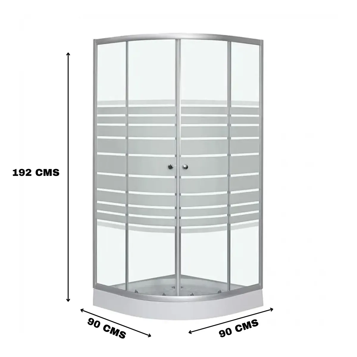 DOER - Cabina ducha Shower Curvo 90 x 90 x 192 cm Satinado