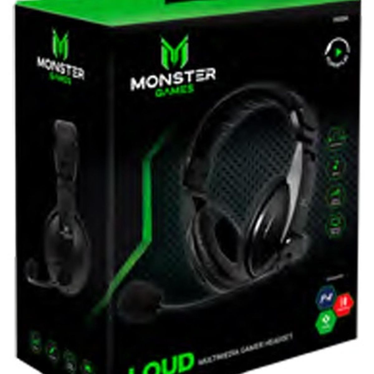 MONSTER GAMES - HEADSET GAMER LOUD BLACK MONSTER