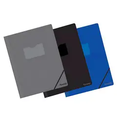 HAND - Pack 12 Carpetas Plásticas Elástico Oficio Colores - SC