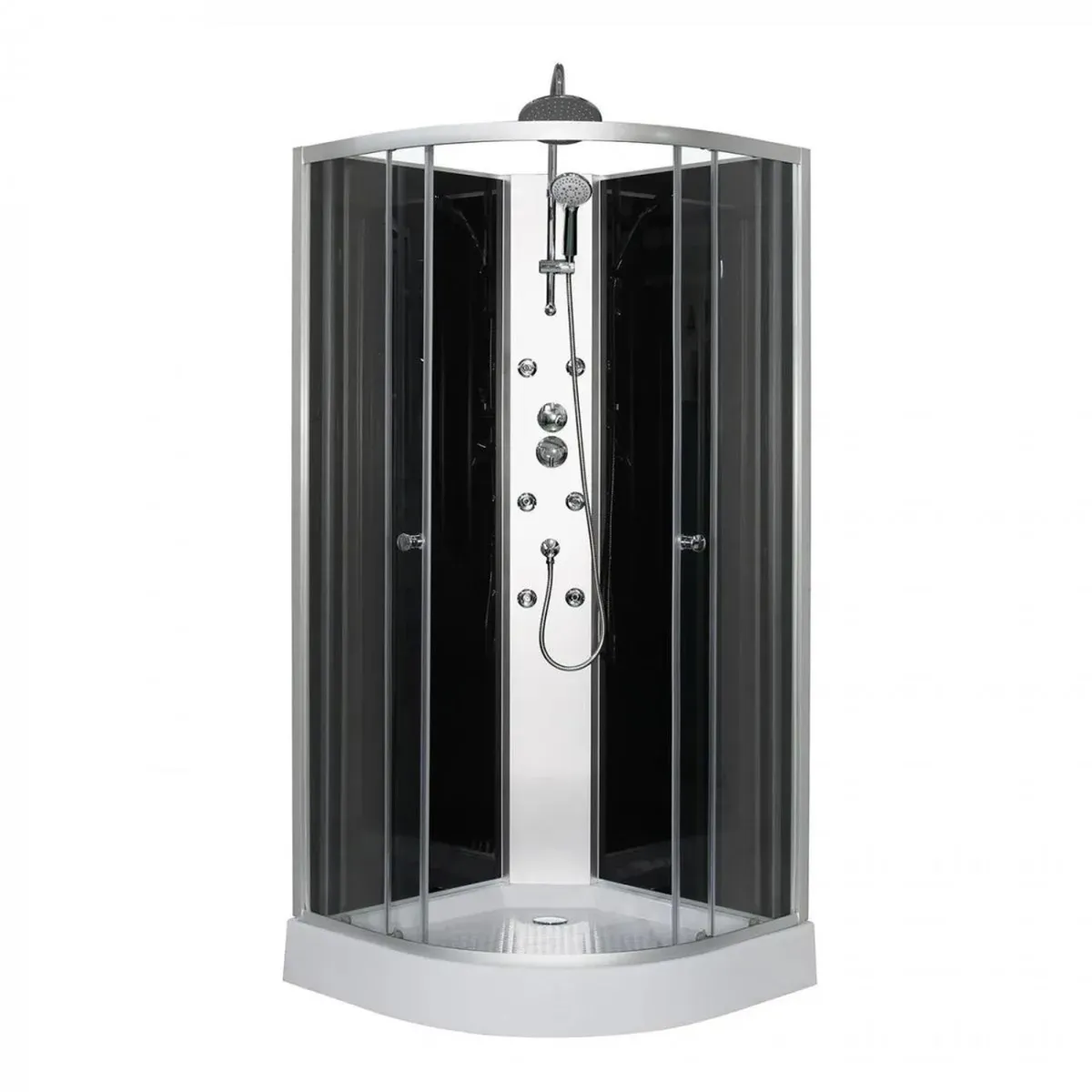 DOER - Cabina Ducha 6 Jets 90 x 90 x 213 cm Negro