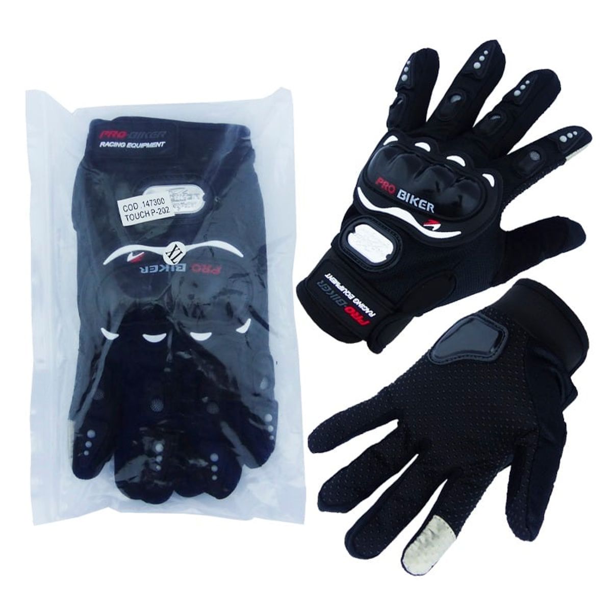 PROBIKER - Guantes para Moto Bici Touch Probiker Protección SET X2