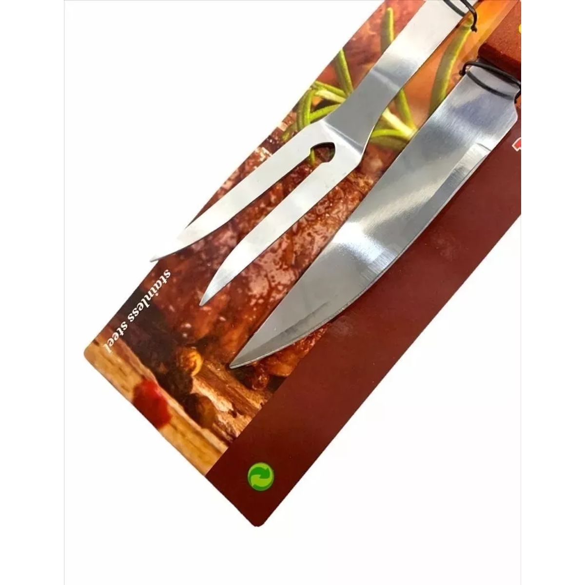 GENERICO - Set Parrillero Cuchillo Tenedor Parrillero BBQ