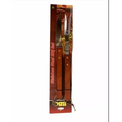 Imagen 2 del producto Set Parrillero Cuchillo Tenedor Parrillero BBQ