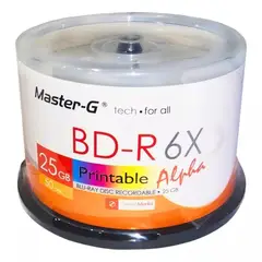MASTER G - Blu Ray Master-G 25GB Imprimible 50 Unidades