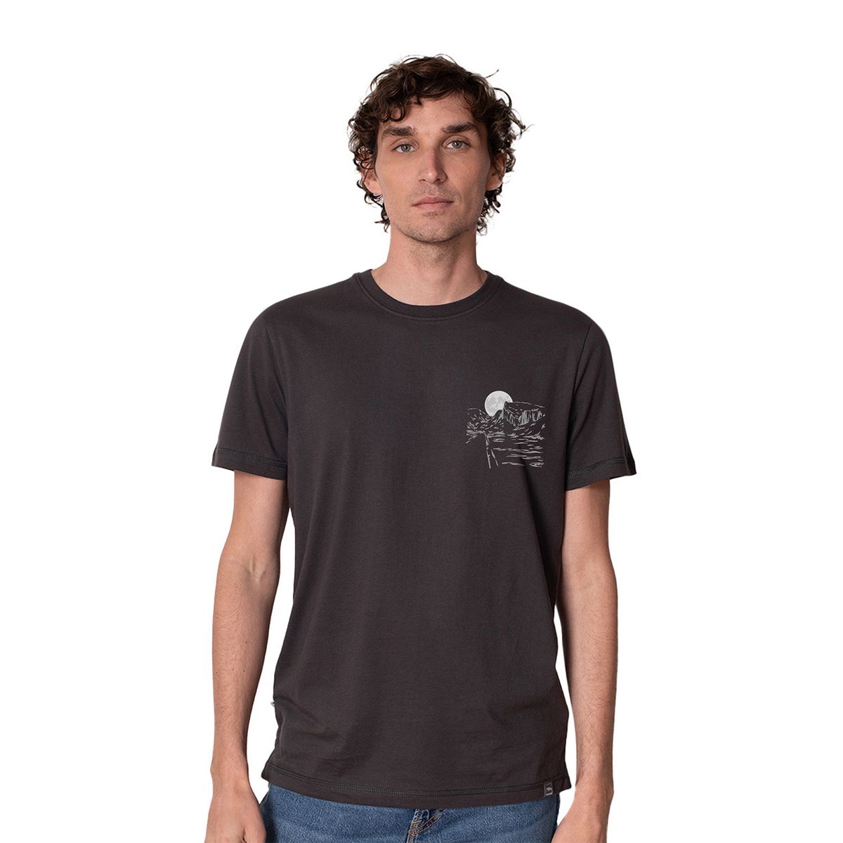 LENGA - Polera Hombre Algodón Orgánico Valle De La Luna protección UV Lenga