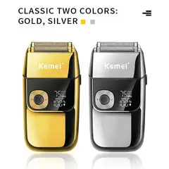 KEMEI - Máquina Afeitadora Kemei-2028 Plateada + Cuchilla Repuesto + Bolso