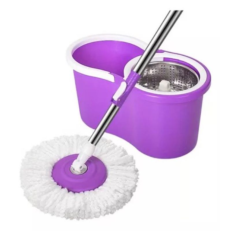 GENERICO - TRAPEADOR GIRATORIO MOPA 360° PLASTICO MORADO Y METÁLICO