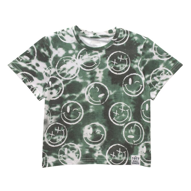 BUBBLE GUMMERS - Polera Manga Corta Niño Bubblegummers Olivo Verde Teens