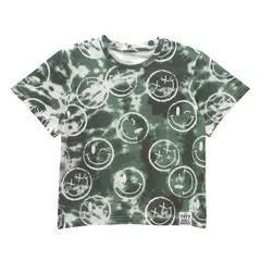 BUBBLE GUMMERS - Polera Manga Corta Niño Bubblegummers Olivo Verde Teens